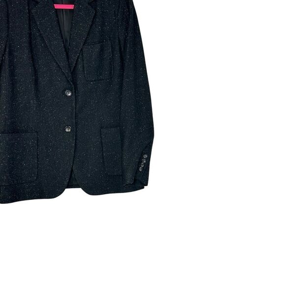 Talbots Collection Gray Black Speckled Wool Blazer | Size 14 - Picture 5 of 8